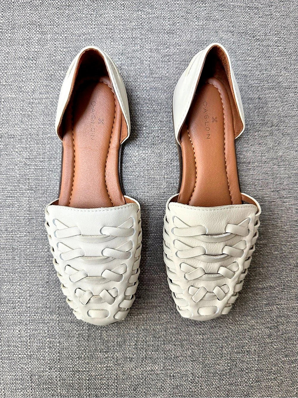 Caslon Woven Flats in White Like New